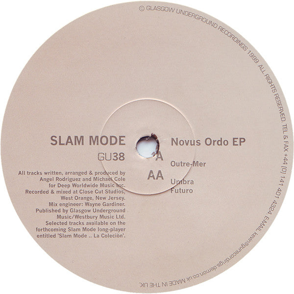 Slam Mode : Novus Ordo EP (12", EP)
