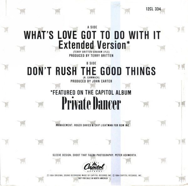 Tina Turner : What's Love Got To Do With It (Extended Version) (12", Bur)