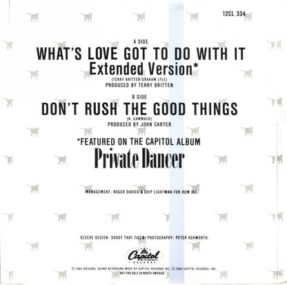 Tina Turner : What's Love Got To Do With It (Extended Version) (12", Bur)