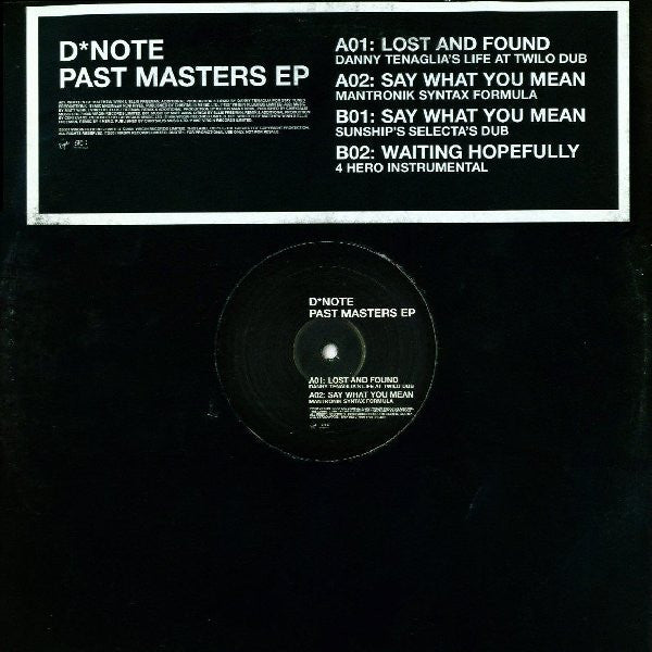 D*Note : Past Masters EP (12", Promo)