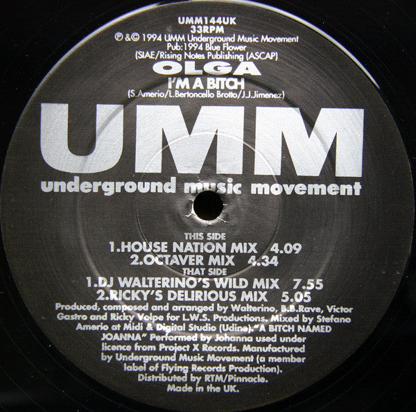 Olga : I'm A Bitch (12")