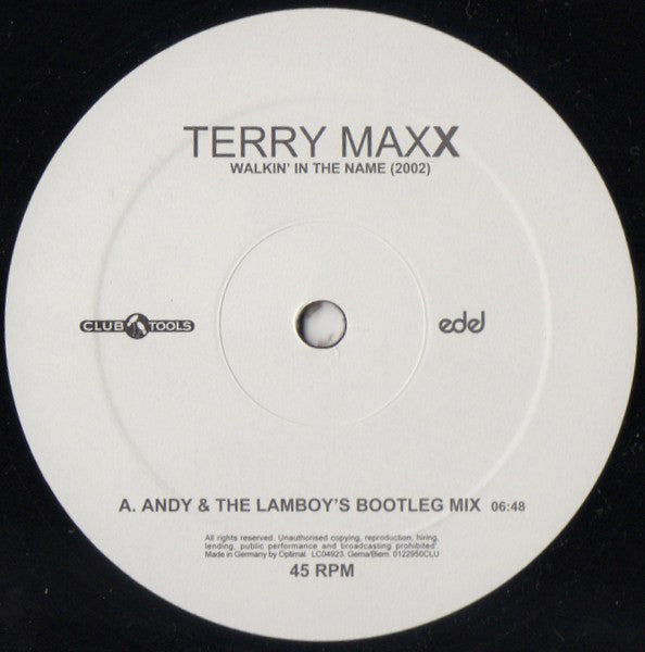 Terry Maxx : Walkin' In The Name (2002) (12")