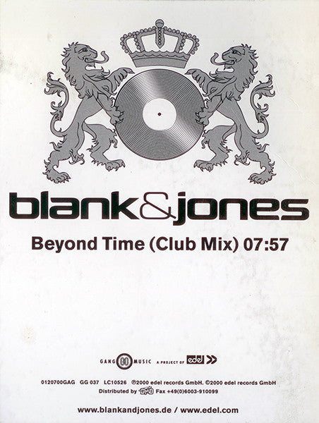 Blank & Jones : Beyond Time (Club Mix) (12", S/Sided)