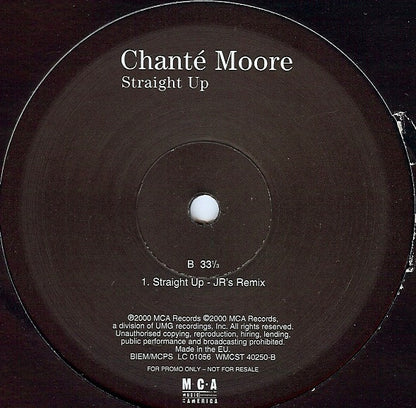 Chanté Moore : Straight Up (12", Single, Promo)