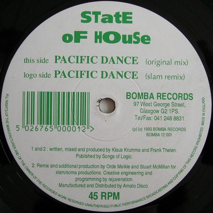 State Of House : Pacific Dance (12")