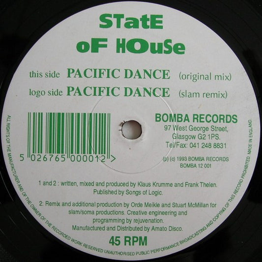 State Of House : Pacific Dance (12")