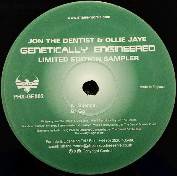 Jon The Dentist & Ollie Jaye : Genetically Engineered Disc 2 (12", Ltd, Smplr)