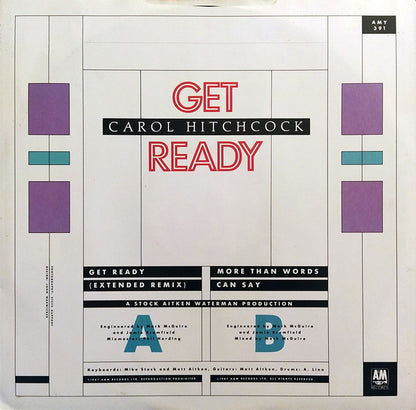 Carol Hitchcock : Get Ready (Extended Remix) (12", Single)