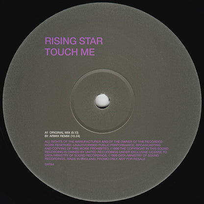 Rising Star : Touch Me (12", Promo, Pur)