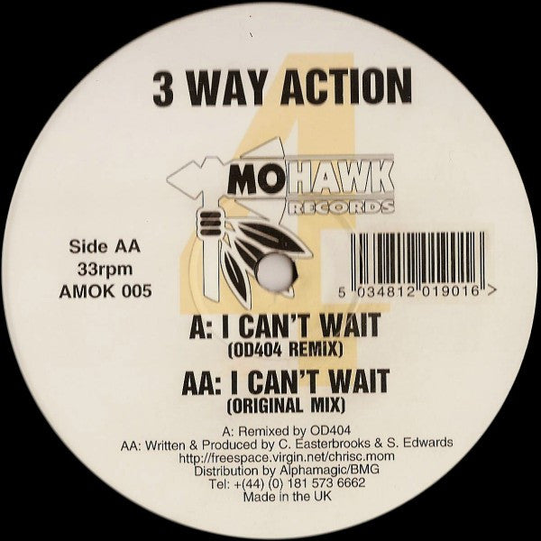 3 Way Action : I Can't Wait (12")