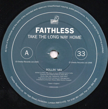 Faithless : Take The Long Way Home (12")