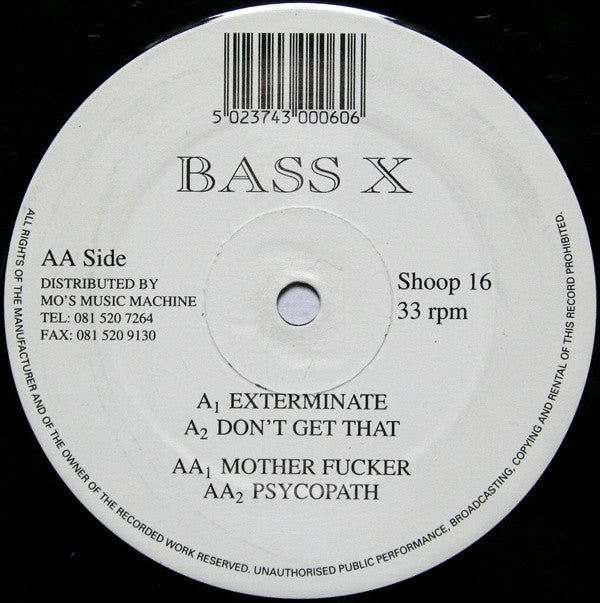 Bass X : Exterminate (12")