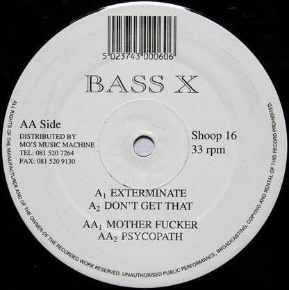 Bass X : Exterminate (12")