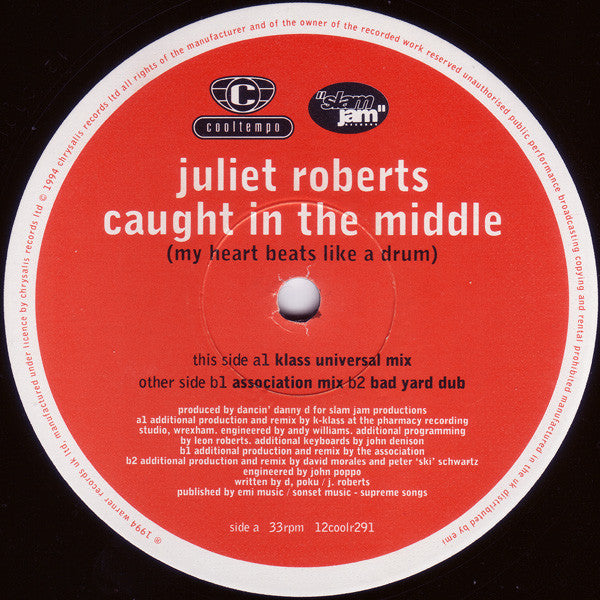 Juliet Roberts : Caught In The Middle (The '94 Mixes) (12", Single)