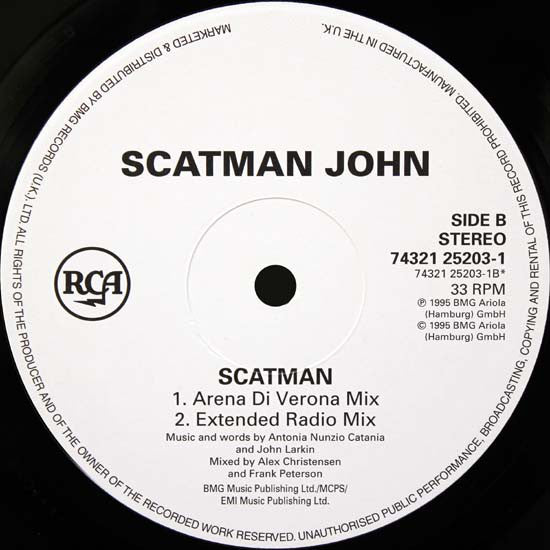 Scatman John : Scatman (Ski-Ba-Bop-Ba-Dop-Bop) (12")