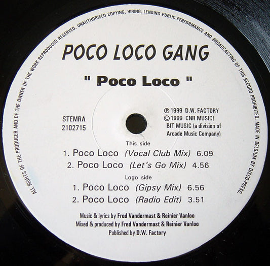 Poco Loco Gang : Poco Loco (12")