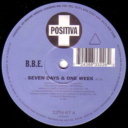 B.B.E. : Seven Days & One Week (12", Single)