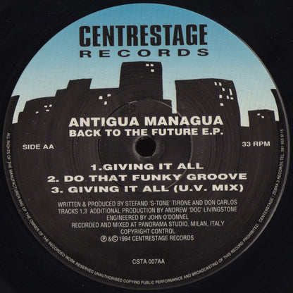 Antigua Managua : Back To The Future E.P. (12", EP)