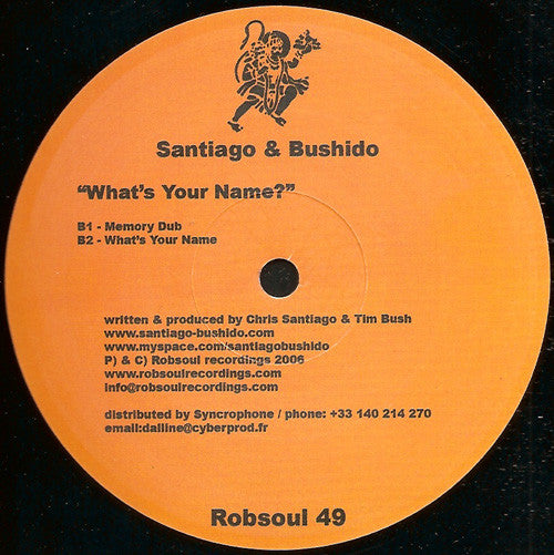 Santiago & Bushido : What's Your Name? (12", EP)