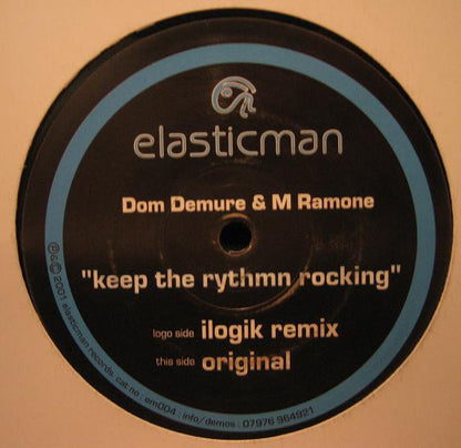 Dom Demure & M Ramone* : Keep The Rhythm Rocking (12")