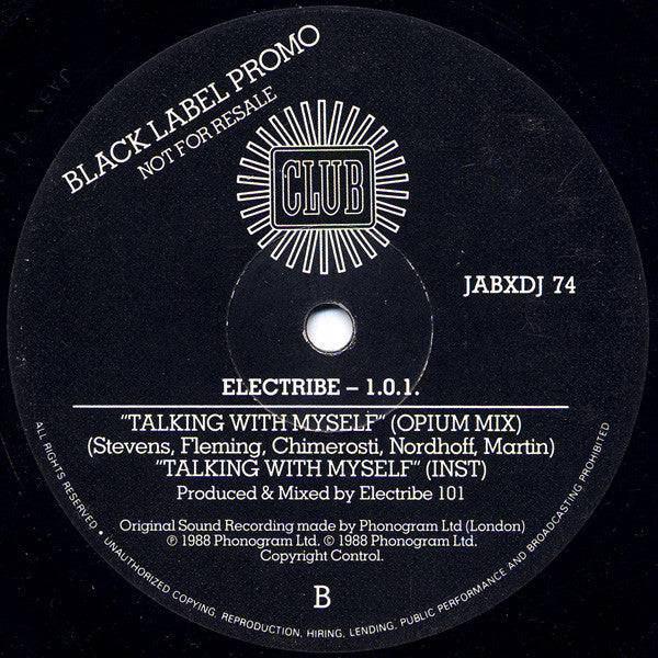 Electribe – 1.0.1.* : Talking With Myself (12", Promo)
