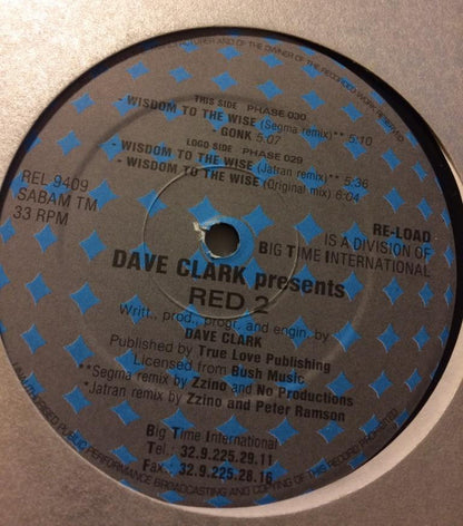 Dave Clark* : Red 2 (Remixes) (12", M/Print, RP)