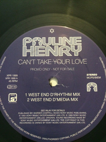 Pauline Henry : Can't Take Your Love (12", Promo)