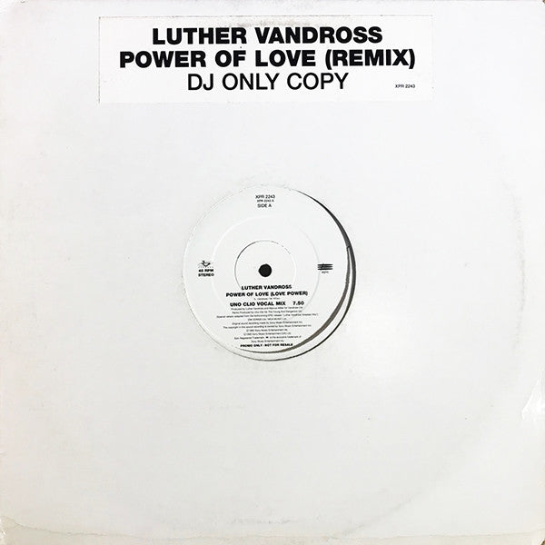 Luther Vandross : Power Of Love (Love Power) (Uno Clio Mixes) (12", Single, Promo)