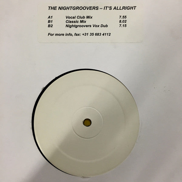 The Nightgroovers : It's Allright (12")