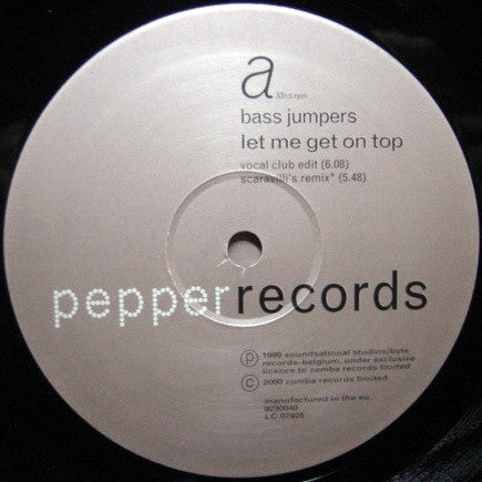 Bass Jumpers : Let Me Get On Top (12")