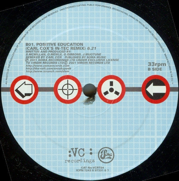 Slam : Positive Education (Remixes By Slam & Carl Cox) (12")