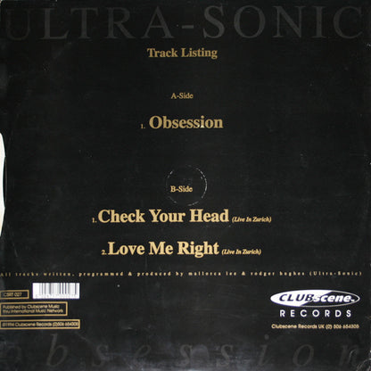 Ultra-Sonic : Obsession (12", Single)