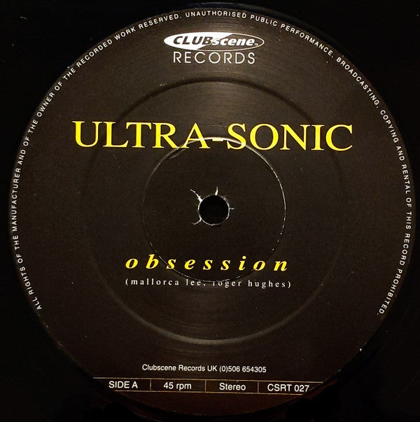 Ultra-Sonic : Obsession (12", Single)
