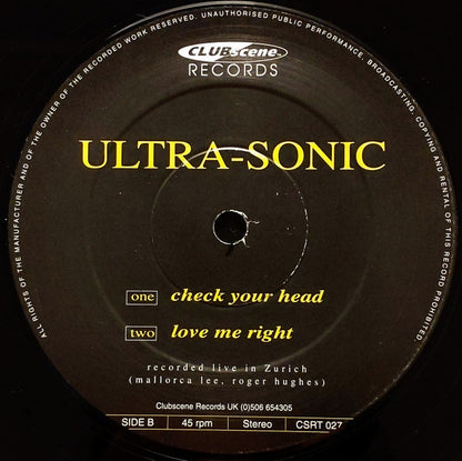 Ultra-Sonic : Obsession (12", Single)