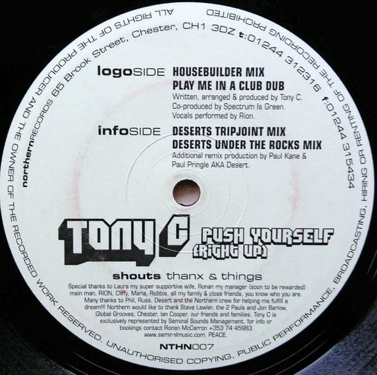 Tony C : Push Yourself (Right Up) (12")