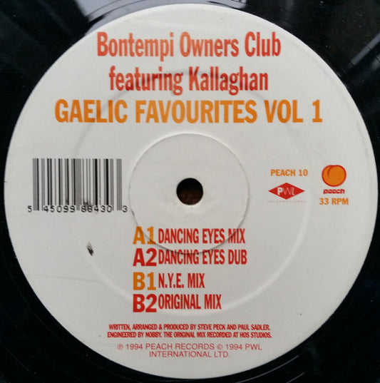Bontempi Owners Club Featuring Kallaghan : Gaelic Favourites Vol 1 (12", Single)