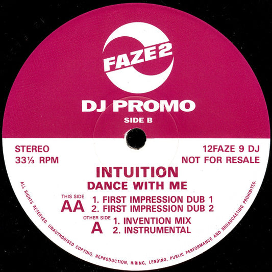 Intuition : Dance With Me (12", Promo)