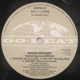 Sheer Bronze Featuring Lisa Millett : Walkin' On (12", Promo)
