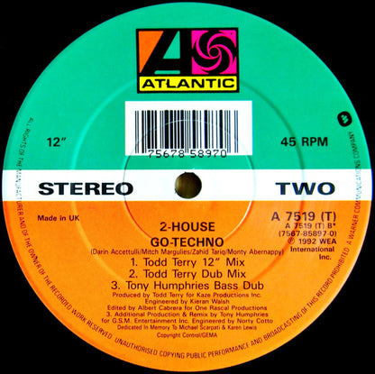 2 House : Go Techno (12")