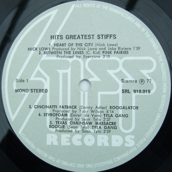 Various : Hits Greatest Stiffs (LP, Comp)