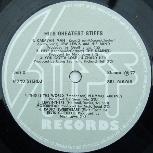 Various : Hits Greatest Stiffs (LP, Comp)