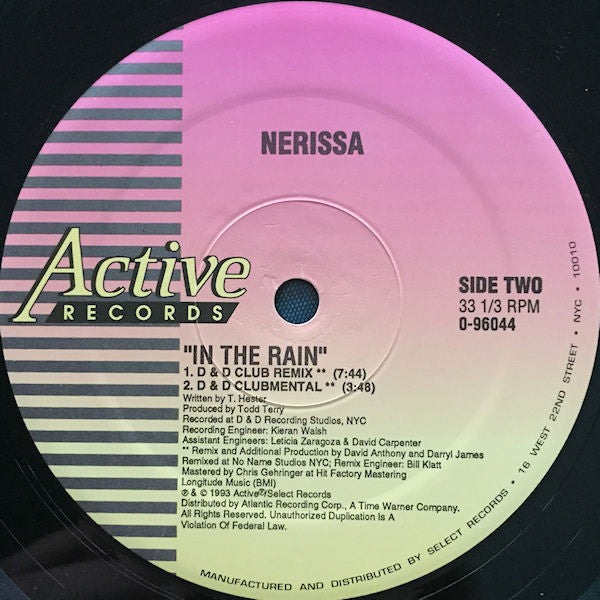 Nerissa : In The Rain (12", Maxi)