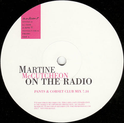 Martine McCutcheon : On The Radio (12", Promo)