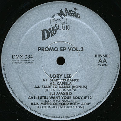 Lory Lee / J.J. Ward : Promo EP Vol.3 (12", EP, Ltd, Promo)