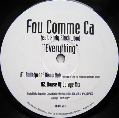 Fou Comme Ca : Everything (12")