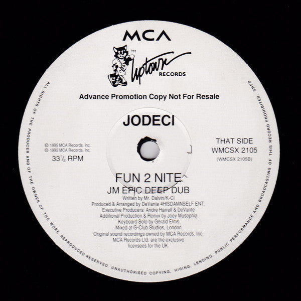 Jodeci : Fun 2 Nite (JM Remixes) (12", Promo)