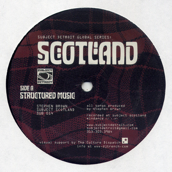 Stephen Brown : Subject Scotland (12")