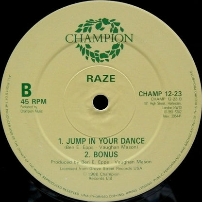 Raze : Jack The Groove (12")