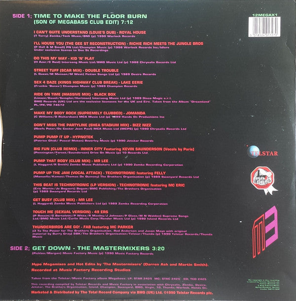 Megabass / The Mastermixers : Time To Make The Floor Burn / Get Down (12", Mixed)