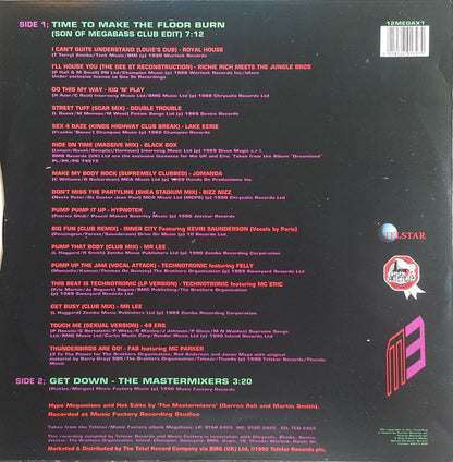 Megabass / The Mastermixers : Time To Make The Floor Burn / Get Down (12", Mixed)